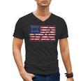 America US Flag Books Library Reading For Book Lover Reader Men's V-Neck T-Shirt