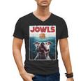 American Bulldog Jowls Burger Bully Dog Mom Dog Dad Men's V-Neck T-Shirt