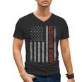 American Flag Cheer Dad Vintage Patriotic Father Cheerleader Men's V-Neck T-Shirt