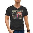 American Flag Trump 2024 Daddy's Home We The People Men's V-Neck T-Shirt