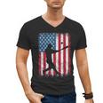 American Flag Vintage Baseball Flag Dad Mom Tee T-Shirt Men's V-Neck T-Shirt