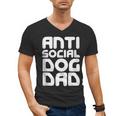Anti-Social Dog Dad Quote For Anti Social Introvert Persons Men's V-Neck T-Shirt
