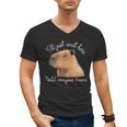 Antisocial Introvert Capybara Sarcastic Humor Men's V-Neck T-Shirt