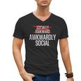 Awkwardly Social Socially Awkward Anxious Introverts Men's V-Neck T-Shirt Awkwardly Social Socially Awkward Anxious Introverts Men's V-Neck T-Shirt