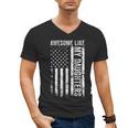 ON Back Awesome Like My Daughters Men Fathers Day Dad Men's V-Neck T-Shirt