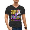 Back To School First Day Of Kindergarten Graduation Unicorn Men's V-Neck T-Shirt
