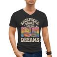 Backpacks Books And Big Dreams Cute Back To School Men's V-Neck T-Shirt Backpacks Books And Big Dreams Cute Back To School Men's V-Neck T-Shirt