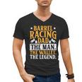 Barrel Racing Dad Horse Barrel Racer Men's V-Neck T-Shirt