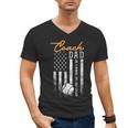Baseball Coach Dad Like A Normal Dad Only Cooler USA Flag Men's V-Neck T-Shirt