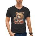 Bear Reading Book Glasses Library Zoo Teacher School Animal Men's V-Neck T-Shirt