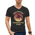 Best Buckin' Granddaddy Western Rodeo Cowboy Bucking Horse Men's V-Neck T-Shirt
