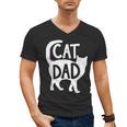 Best Cat Dad Fathers Day Men Kitty Daddy Papa Christmas Meow Men's V-Neck T-Shirt