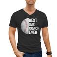 Best Dad Coach Ever Baseball For Sport Lovers Men's V-Neck T-Shirt