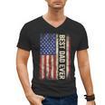 Best Dad Ever US American Flag For Father's Day Men Men's V-Neck T-Shirt
