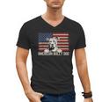 Best Dog Dad Ever American Flag American Bully Dad Men's V-Neck T-Shirt