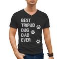 Best Tripod 3 Legged Dog Dad Novelty Dog Dad TShirt Men's V-Neck T-Shirt