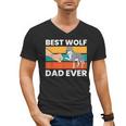 Best Wolf Dad Ever Men's V-Neck T-Shirt