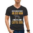 Blue Heeler Dad Australian Cattle Dog Men Men's V-Neck T-Shirt Blue Heeler Dad Australian Cattle Dog Men Men's V-Neck T-Shirt