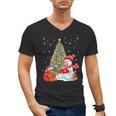 Book Christmas Tree Bookworm Gingerbread Man Snowman Reading Men's V-Neck T-Shirt Book Christmas Tree Bookworm Gingerbread Man Snowman Reading Men's V-Neck T-Shirt