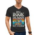 Im a Book Dragon Not a Worm Dragon Men's V-Neck T-Shirt Im a Book Dragon Not a Worm Dragon Men's V-Neck T-Shirt