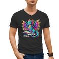 Book Dragon Reading Men's V-Neck T-Shirt Book Dragon Reading Men's V-Neck T-Shirt