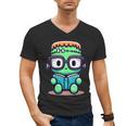 Book Lover Frankenstein's Monster With Reading Glasses Men's V-Neck T-Shirt
