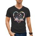Book Lover Heart Shaped Reading Art Bookworm Men's V-Neck T-Shirt