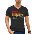 Book Writer Quote Author Journalist Rewrite Novelist Men's V-Neck T-Shirt Book Writer Quote Author Journalist Rewrite Novelist Men's V-Neck T-Shirt