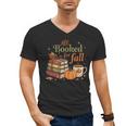 All Booked For Fall Books Coffee Fall Leaves Pumpkins Autumn Men's V-Neck T-Shirt