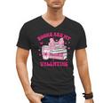 All Booked For Valentines Book Reading Coquette Bow Men's V-Neck T-Shirt