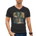 Bookworm Dragons Reading Book Dragons And Books Men's V-Neck T-Shirt