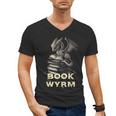 Bookwyrm Dragon Fantasy Bookish Fairytale Book Lover Men's V-Neck T-Shirt Bookwyrm Dragon Fantasy Bookish Fairytale Book Lover Men's V-Neck T-Shirt