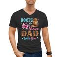 Boots Or Bows Dad Loves You Gender Reveal Daddy Men's V-Neck T-Shirt