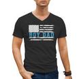 Boy Dad Proud Dad Of Boy Father Of Boy Shirt For Dad US Flag Men's V-Neck T-Shirt