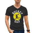 Bucket Dad Softball Dad Baseball Father's Coach Men's V-Neck T-Shirt Bucket Dad Softball Dad Baseball Father's Coach Men's V-Neck T-Shirt