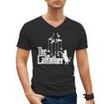 Cat Dad Life The Catfather Fathers Day Vintage Men's V-Neck T-Shirt