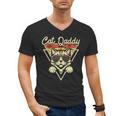 Cat Daddy Retro Sunglasses Cat Fur Dad Papa Vintage Cat Dad Men's V-Neck T-Shirt
