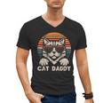 Cat Daddy Sunglasses Sunset Retro Fur Dad Papa Kitten Men Men's V-Neck T-Shirt Cat Daddy Sunglasses Sunset Retro Fur Dad Papa Kitten Men Men's V-Neck T-Shirt