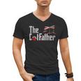 The Cat Father Cat Dad Feline Father Kitten Dad Men's V-Neck T-Shirt