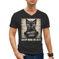 Catnip Made Me Do It Mugshot For Cat Lover Cat Mom Cat Dad Men's V-Neck T-Shirt