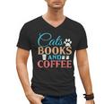 Cats Books And Coffee Men's V-Neck T-Shirt Cats Books And Coffee Men's V-Neck T-Shirt