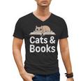Cats And Books Men's V-Neck T-Shirt