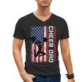 Cheer Dad American Flag Cheerleader Support Men's V-Neck T-Shirt