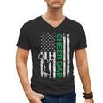 Cheer Dad Flag Green Cheerleading Men's V-Neck T-Shirt