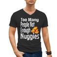 Chicken Nugget Saying Introvert Nuggie Foodie Food Men's V-Neck T-Shirt Chicken Nugget Saying Introvert Nuggie Foodie Food Men's V-Neck T-Shirt
