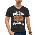 Christmas Book Lover Gingerbread Library Reading Bookaholic Men's V-Neck T-Shirt