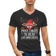 Christmas Matching Most Likely To Read A Book PJS Men's V-Neck T-Shirt Christmas Matching Most Likely To Read A Book PJS Men's V-Neck T-Shirt