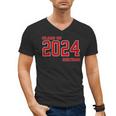 Class Of 2024 Senior Back To School Vintage Graduation Tee Men's V-Neck T-Shirt