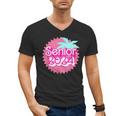 Class Of 2024 Senior Pink Retro Classic Girl Grad Graduation Men's V-Neck T-Shirt