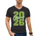 Class Of 2026 Graduation Varsity Lime Green Letters Men's V-Neck T-Shirt